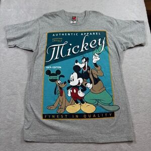 VTG Disney Mickey Unlimited T-Shirt Mens XL Heather Gray Friends Heads Graphic